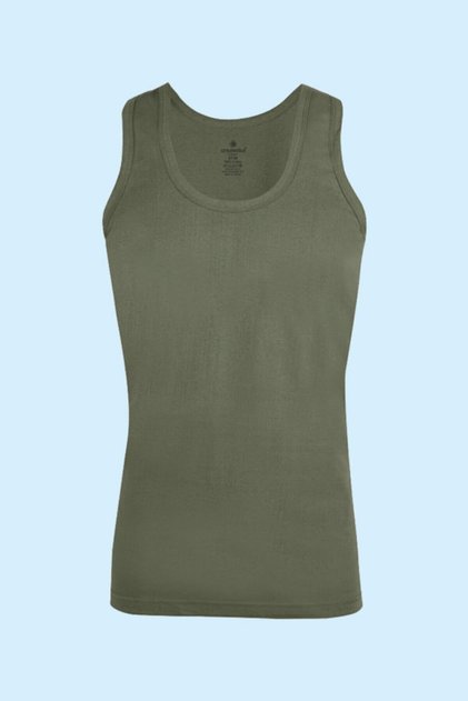Erkek 6 Lı % 100 Pamuk Penye Cotton Süprem Koyu Yeşil Atlet 001