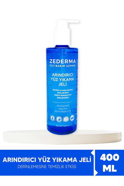 ZEDERMA Arındırıcı Yüz Yıkama Jeli 400 Ml. Yağlı / Akne Eğilimli