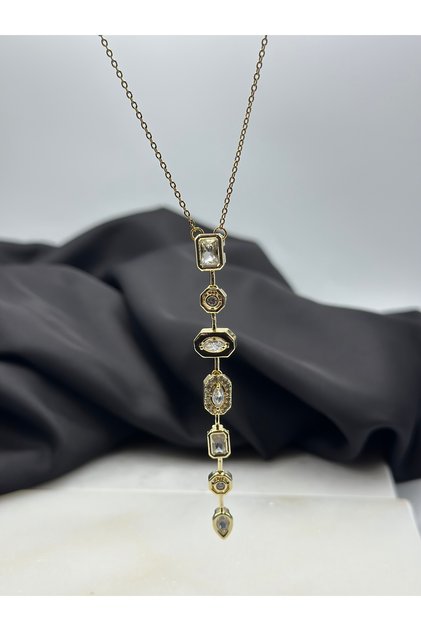 Gold Polar Star Design Necklace