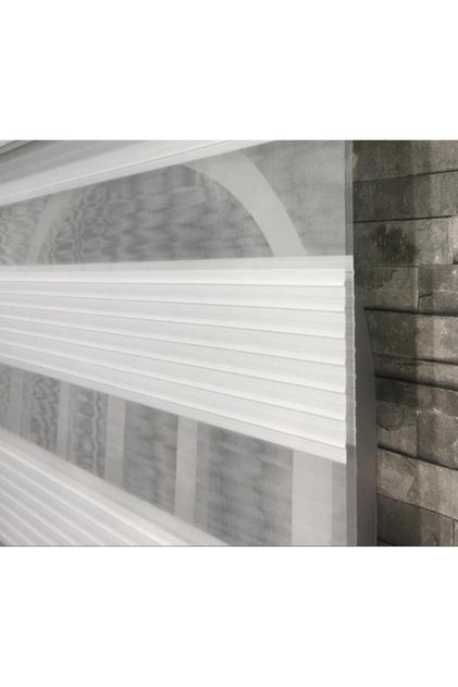 Beyaz Geniş Plise Zebra Stor Güneşlik Perde STB480-D
