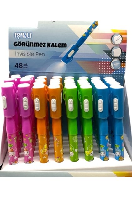 48'li Paket Toptan Sihirli Işıklı Görünmez Kalem