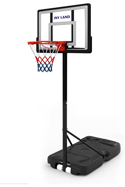 Adjustable Basketball Hoop Set for Kids EM-1884 Height 1.08m to 2.1m, Indoor and Outdoor Sports Stand with 38cm Rim, Strong Base, and PE + PET Backboard, for Training