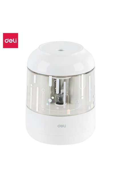 Deli EH508-WH Electric Pencil Sharpener – ideal for classrooms & creative desks