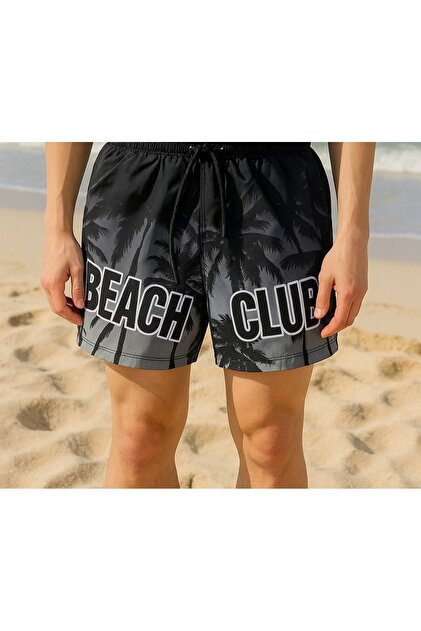 yenteks Digital Printing Colorful 03 Men's Swim Shorts with Side