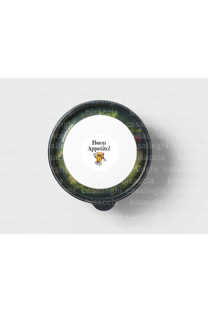 Buon Appetito Sticker in Italian Language Buon Appetito Sticker Food Coffee Dessert 4 cm (90 Pieces)