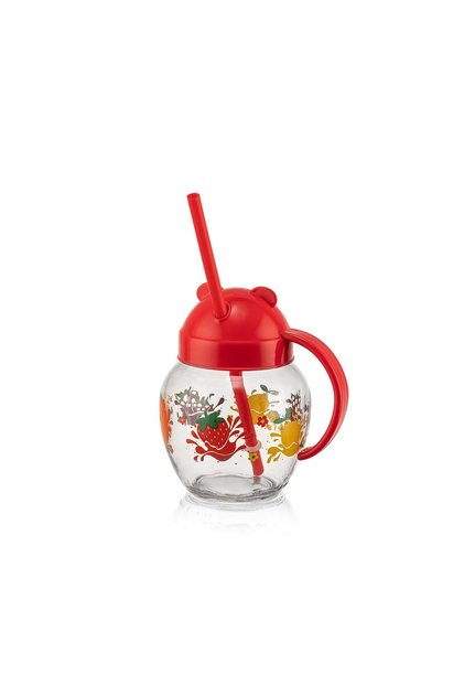 Glass with Straw Drinking Cup Figured Cup Bpa Free Cup Qlux Children's Baby Cup with Straw