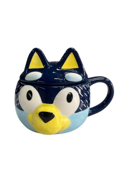 Disney Bluey 3D Özel Tasarım Kapaklı Kupa Bardak