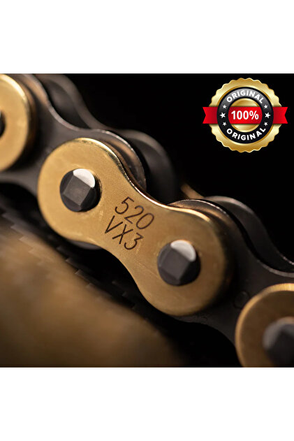 Genel Markalar DID 520VX3-120 BAKLA GOLD (SARI) MOTOSİKLET ZİNCİRİ