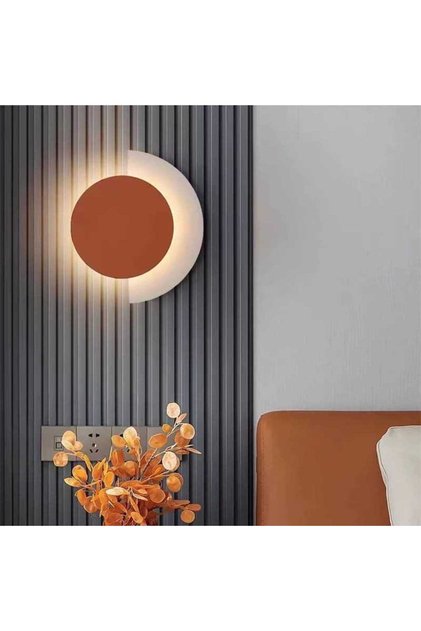Πορτοκαλί Φωτιστικό Τοίχου LED D24cm 3 Λειτουργίες 20 W IP20 D24 x 5cm