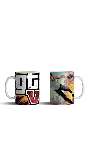 كوب قهوة بتصميم Grand Theft Auto 6 سعة 11 أونصة