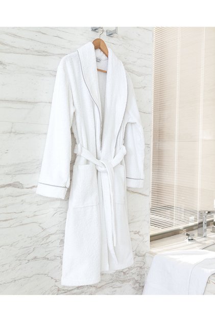 Celestiel Shawl Collar Unisex 100% Cotton Bathrobe - Hotel Collection