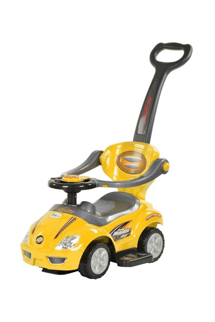 Masinuta copii si bebe JHT, cu melodii, maner de impins, bara de protectie, design modern, 3IN1, Gal