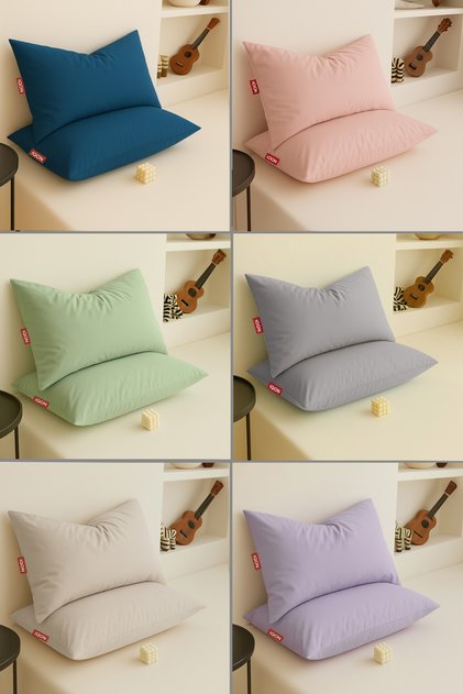 Pillow Case 12 Pieces | Petrol | Salmon | Era | Gray | Beige | Lilac |
