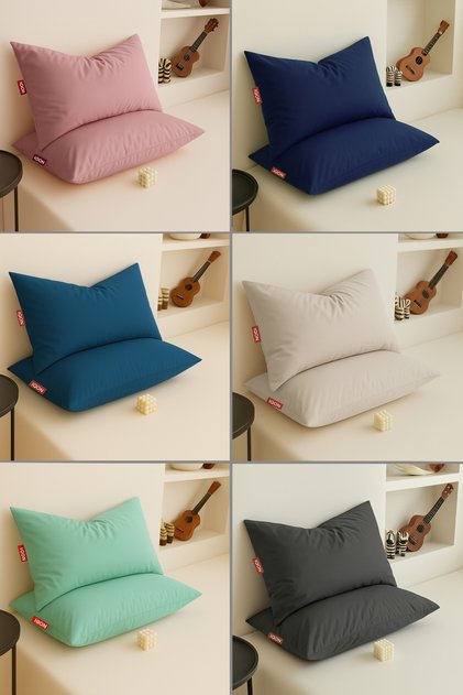 Pillow Case 12 Pieces |   Pink |   Navy Blue |   Petrol |   Beige |   Mint |   Anthracite |