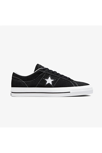 cons onestar pro black us7 25cm 新品未使用 Converse One Star Pro Low Unisex Siyah Deri Sneaker - Fiyatı
