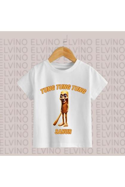 Italian Braınrot Characters Printed Oversize Unisex Crew Neck Cotton Children's Tshirt