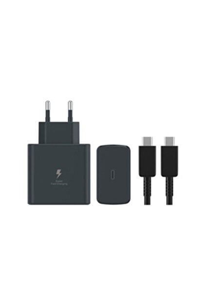Set Incarcator Super Fast Charge 45W, compatibil Samsung/Apple, 5A, PD 3.0, Cablu 1m, USB Type-C, Negru