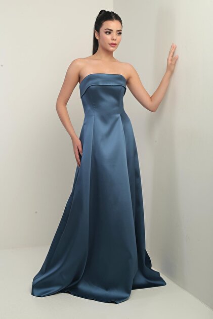 sachin and babi light blue dress Formal Dresses with Pockets main image 0