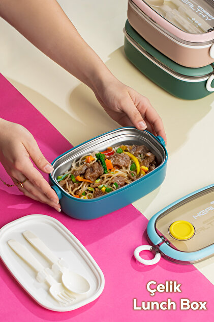 Porsima 3114-1 Vakumlu Lunch Box Yemek Termosu Kolay Kilitlenir