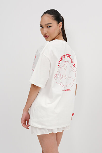 Addax Kiraz Baskılı Kalın T-shirt P10480 - Fiyatı, Yorumları