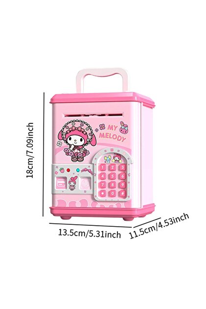 MJ TOYS Sanrio Kawaii Kuromi Elektronik Şifreli Kumbara Atm