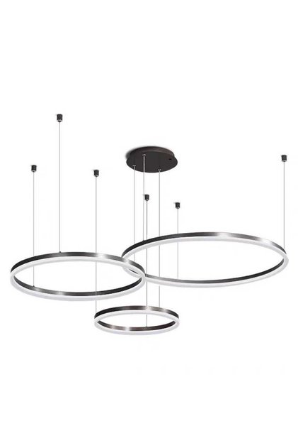 Candelabru LED maro cu 3 cercuri și telecomandă Wifi 2.4g, intensitate rece/caldă/neutră