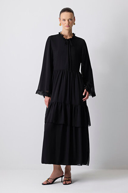 Touche Prive Tight Chiffon Dress- Trendyol