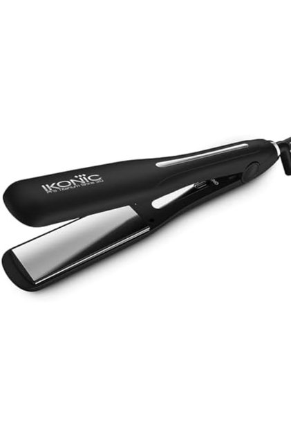 Ikonic Pro Titanium Shine 3.0 Hair Straightener Black with Advanced Professional Dual Titanium Float