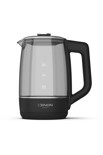 Akıllı Cam Kettle 1.7 lt Wi-Fi 2200 W App Kontrol Sesli Asistan Desteği Cam Su Isıtıcı Siyah X7103