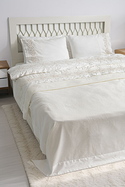 S*i様 蝦夷鹿角（天然）19pcs Nazik Home Madeira 3 Boyutlu Örgü Çiçek İşlemeli Çift Kişilik 7