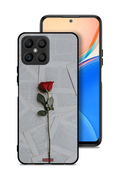 غطاء حماية لهاتف Honor X8 4G وردي على ورق