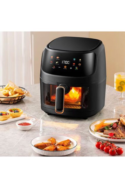 Friteuză cu Aer Cald Digitală 8L, 2400W – Gătit Sănătos și Rapid Fără Ulei