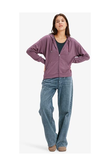 Surfing By Daylight Full Zip – Kapuzenpullover mit durchgehendem Reißverschluss aus Modal-Mischgewebe für Damen