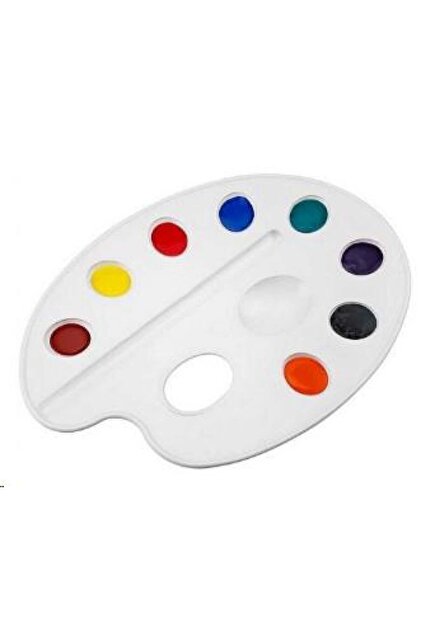 Paleta de pictură Plastic Mică (Albă) Br-217