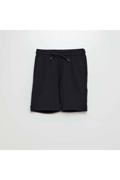 Lightweight sweatshirt fabric shorts black