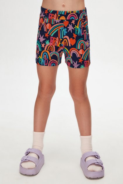 Brave & Happy Girls' Patterned Shorts with Pockets
