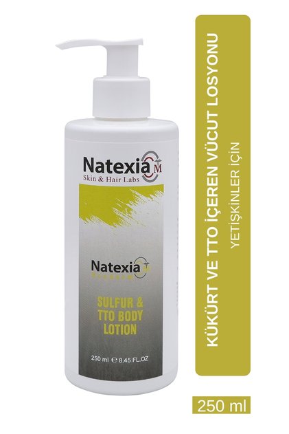 & Kaşıntı Tedavilerinde Yardımcı Yetişkinler için Scaderm Sülfür&TTO Vücut Losyonu %12,5 250 ml