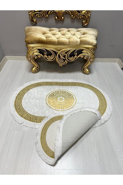 2'Lİ İKİLİ BANYO PASPAS SETİ DİJİTAL BASKI KAYMAZ KEÇE TABAN BANYO PASPAS Takımı 40X60-60X100 GOLDAY
