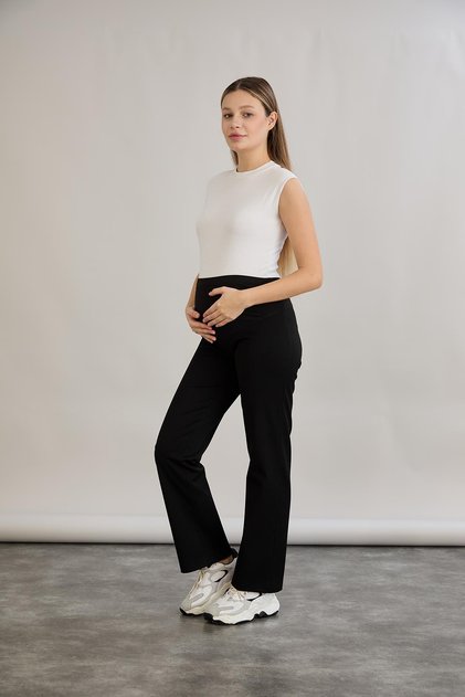 Işşil 4554-Luxury Winter Pipe Leg Maternity Clothing Fabric Pants