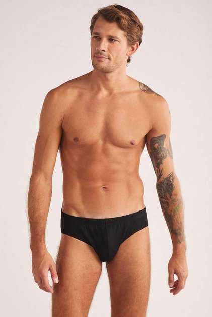 10032 Paul 100% Cotton Thin Classic Rubber 2-Piece Slip Panties