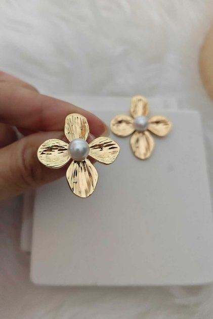 Pearl Clover Gold Women's Earrings