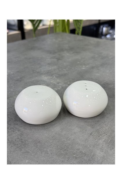 Luxury Porcelain 2-Piece White Salt & Pepper Shakers