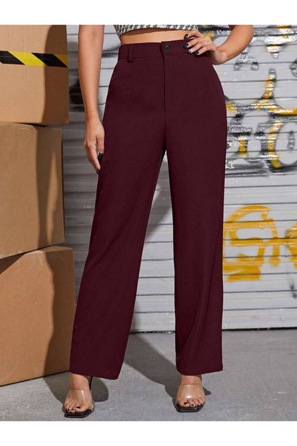 Double crepe pants with a distinctive design