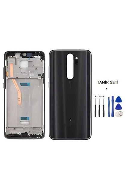 Xiaomi Redmi Note 8 Pro Kasa Arka Kapak FULL Takım SİYAH TAMİR SETİ