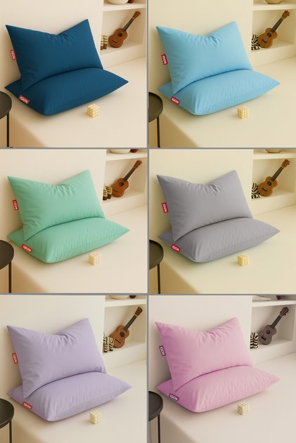 Pillow Case 12 Pieces | Petrol | Turquoise | Mint | Gray | Lilac | Pink |