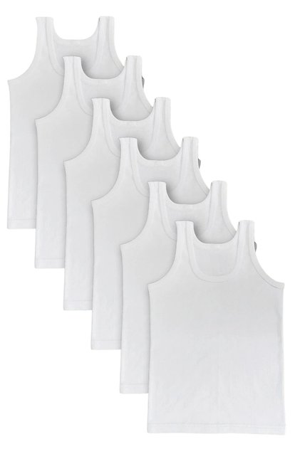 Boy's Singlet 6 Pieces 100% Cotton