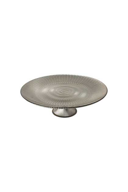 Luxury glass serving dish, 100% Turkish made, gold color, diameter: 32 cm - to decorate your tables with a touch of elegance