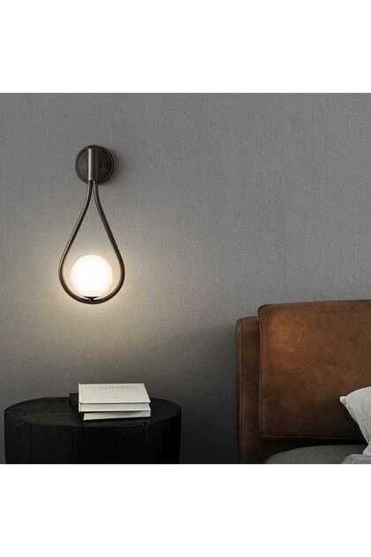 Lampă de perete neagră tip picătură E27 D 2 x H 44 cm