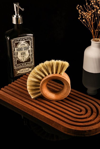 Natural Tampico Grass Ring Dish Cleaning Brush