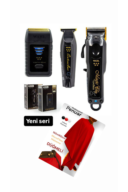 Wahl Magic Clip Cordless Black Combo Set Saç Sakal Traş Makinesi